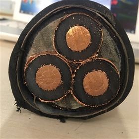 矿井用无卤低烟铠装电缆WD-MYJY23 8.7/10KV