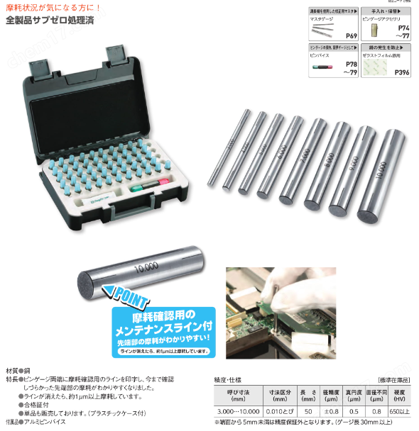 SK新泻精机 带维护管线的钢制针规套件