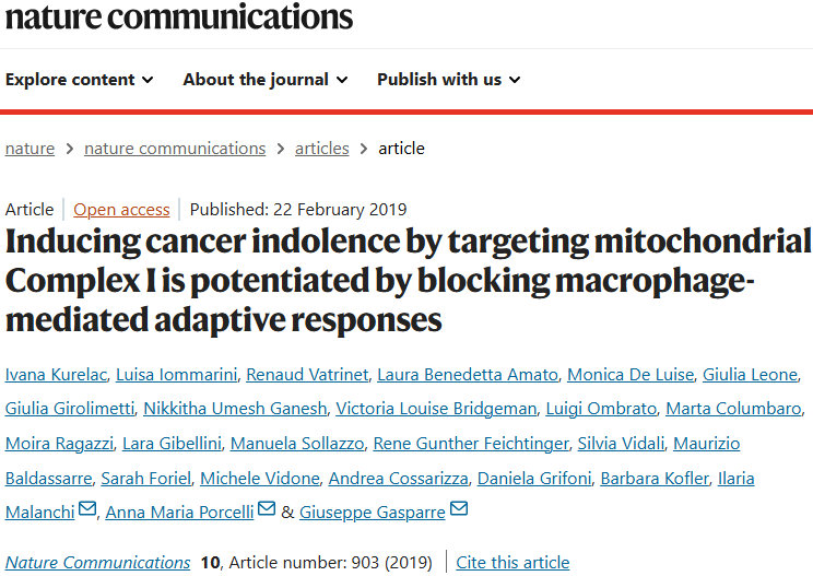 image.png 通過靶向線粒體復(fù)合體 I 來誘導(dǎo)癌癥惰性,阻斷巨噬細(xì)胞介導(dǎo)的適應(yīng)性反應(yīng)可增強(qiáng)其效果
