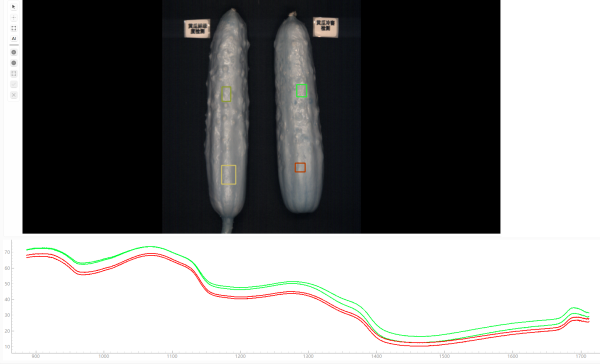 采集黃瓜光譜數據（鮮綠度和冷凍檢測）