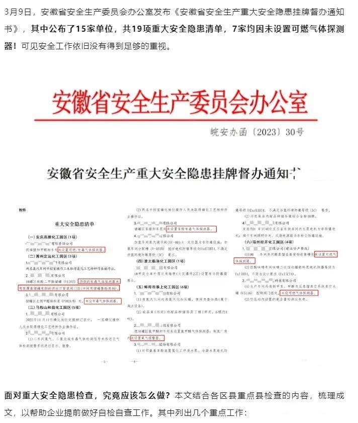 一文详解可燃有毒气体报警器