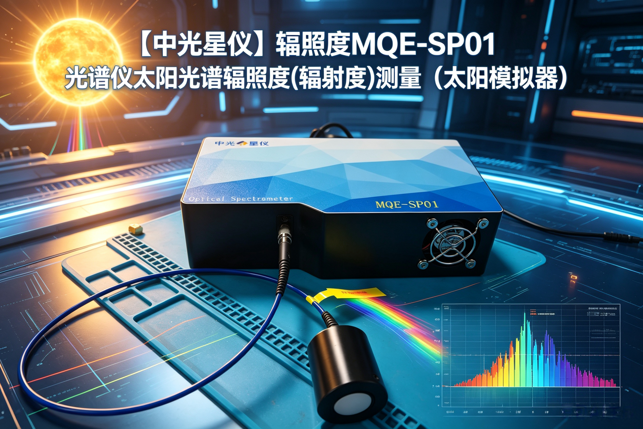 中光星儀-輻照度MQE-SP01光譜儀太陽光譜輻照度(輻射度)測量(太陽模擬器)