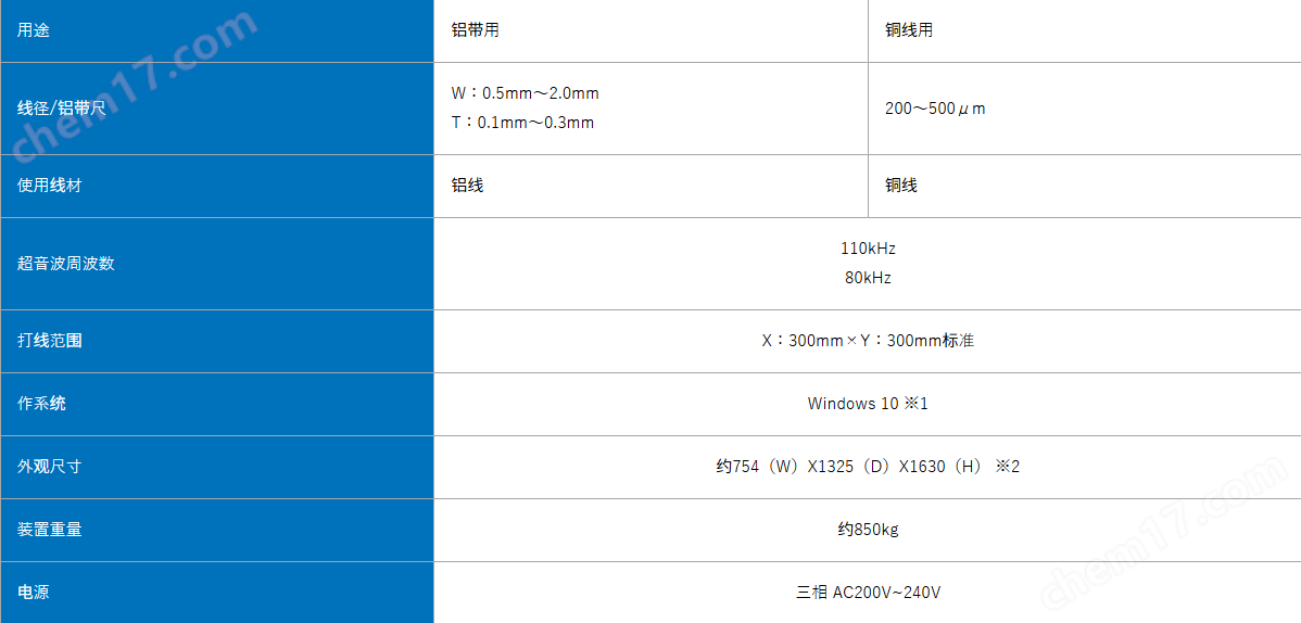 Ultrasonic超音波打線機25-50μm細鋁線用
